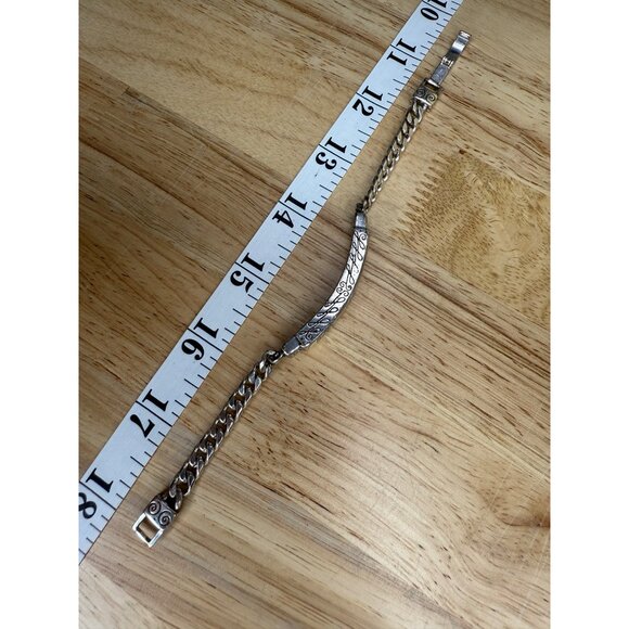 Brighton Silver-Tone Bracelet With Engraved "Live The Life You Love" Design & Sw - Picture 7 of 10